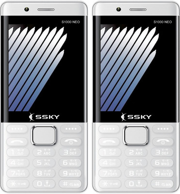 

Ssky S1000 Neo Combo of Two Mobiles(White)