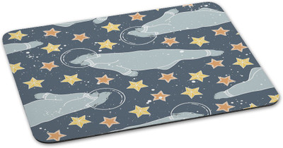 

100yellow Mouse pads Star Printed designer waterproof coating Gaming Mouse Pad With Skid Resistant Surface Mousepad(Multicolor)