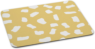 

100yellow Mousepad Dot printed Designer Waterproof Coating mouse pads for laptop-Yellow Mousepad(Multicolor)