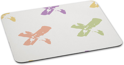 

100yellow White Color Printed designer waterproof coating mousepad for Laptop Mousepad(Multicolor)