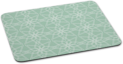 

100yellow Floral printed designer waterproof coating mousepad for laptop- Green Mousepad(Multicolor)