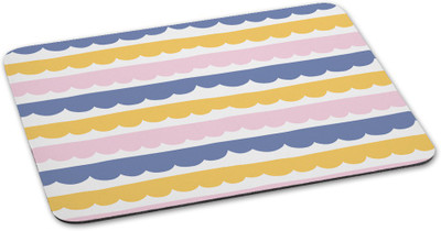 

100yellow Mouse pad Half Cloud printed Designer Waterproof Coating mousepad for laptop Mousepad(Multicolor)