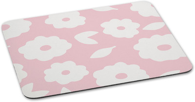 

100yellow Mouse pads Floral Theme printed designer waterproof coating mousepad for Laptop- Pink Mousepad(Multicolor)