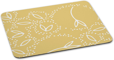 

100yellow Mouse Pads Leaf Theme printed designer waterproof coating mousepad for Computer- Yellow Mousepad(Multicolor)