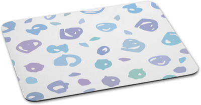 

100yellow Mousepad Dot printed Designer Waterproof Coating mouse pads for laptop- White & Blue Mousepad(Multicolor)
