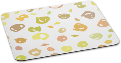 

100yellow Mousepad Dot printed Designer Waterproof Coating mouse pads for laptop- White & Green Mousepad(Multicolor)