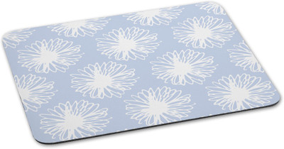 

100yellow Mousepad Floral Printed designer waterproof coating mouse pad for Computer- Blue Mousepad(Multicolor)