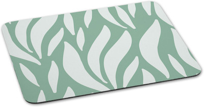 

100yellow Mousepad Leaf Theme printed designer waterproof coating mouse pads for Laptop - Green Mousepad(Multicolor)