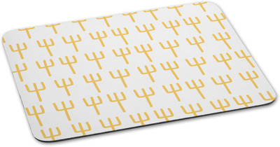 

100yellow Mouse pad printed Designer Waterproof Coating mousepad for Gaming -White Mousepad(Multicolor)