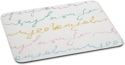 

100yellow Mousepad Quote Printed designer waterproof coating mouse pads for computer- Red Mousepad(Multicolor)