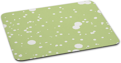 

100yellow Mousepad Dot printed Designer Waterproof Coating mouse pads for laptop- Green Mousepad(Multicolor)