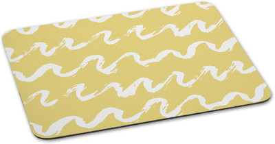 

100yellow Zig Zag theme Printed Yellow designer waterproof coating mousepad for computer Mousepad(Multicolor)