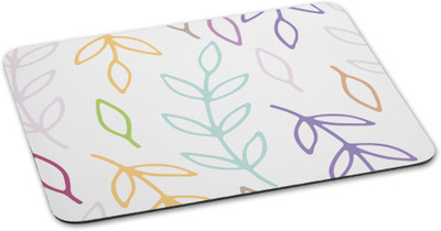 

100yellow Mouse Pads Leaf printed designer waterproof coating mousepad for Computer Mousepad(Multicolor)