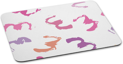 

100yellow Mousepad printed designer waterproof coating mouse pads for laptop- White & Pink Mousepad(Multicolor)