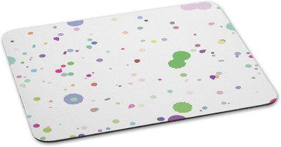 

100yellow Mousepad Dot printed Designer Waterproof Coating mouse pads for laptop- Multi Mousepad(Multicolor)