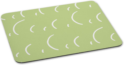 

100yellow Mousepad White Color Printed designer waterproof coating mouse pads for Laptop- Green Mousepad(Multicolor)