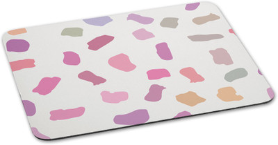 

100yellow Mousepad Dot printed Designer Waterproof Coating mouse pads for laptop- White & Pink Mousepad(Multicolor)