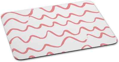 

100yellow Mousepad Zig Zag printed Red Waterproof Coating gaming mouse pads- Ideal For kids Mousepad(Multicolor)