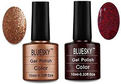 

Blue Sky UvLed Gel Nail Polish Chritmas Duo Tinsel Toast And Ruby Ritz Multicolor(Pack of 2)
