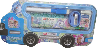 

HALO NATION Frozen Printed Art Metal Pencil Box(Set of 1, Blue)