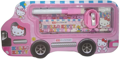 HALO NATION Hello Kitty Printed Art Metal Pencil Box(Set of 1, Pink)
