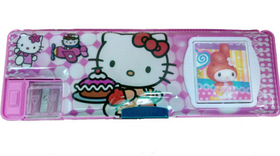 

HALO NATION Hello Kitty Printed Art Plastic Pencil Box(Set of 1, Pink)