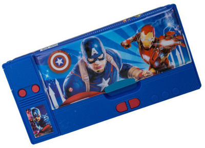 

HALO NATION Avengers Printed Art Plastic Pencil Box(Set of 1, Blue)