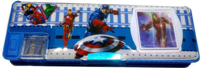 

HALO NATION Avengers Printed Art Plastic Pencil Box(Set of 1, Blue)