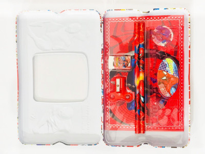 

HALO NATION SpiderMan Printed Art Metal Pencil Box(Set of 1, Red)