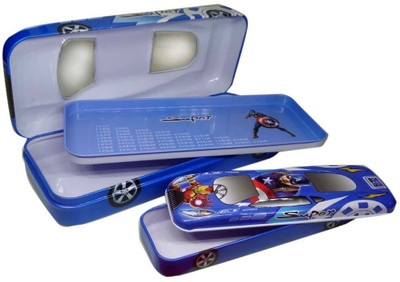 

HALO NATION Avengers Printed Art Metal Pencil Box(Set of 1, Blue)