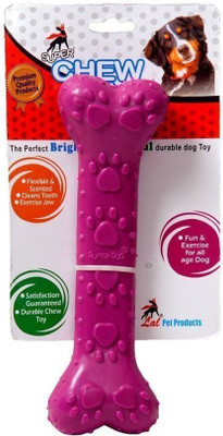 

Goofy Tails Paw Print Rubber Bone Dog Toy (Medium) Color May Vary Rubber Bone For Dog