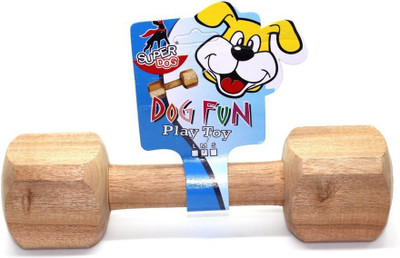 

Goofy Tails Goofy Tails Wooden Dumbbell Dog Toy (Large) With Key Chain Bamboo Chew Toy For Dog