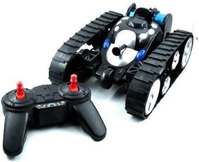 

HALO NATION RC Battle Tank - Super Stunt Car, Space Rover - with 360 Degree Flip and Reverse, Runs on Any Surface… Black(Black)