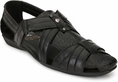 El Paso Men Black Sandals
