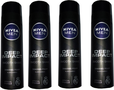 

Nivea MEN DEEP IMPACT SMOOTH SHAVE BLACK CARBON SHAVING FOAM 200 ML(200 ml)