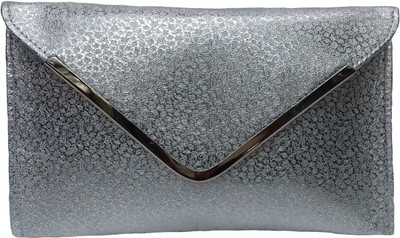 

filora Women Evening/Party Silver PU Sling Bag