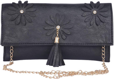Aliado Women Casual Black Leatherette Sling Bag
