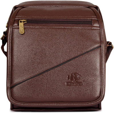 

The Clownfish Men & Women Casual Brown Leatherette Sling Bag