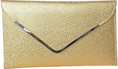 

filora Women Evening/Party Gold PU Sling Bag