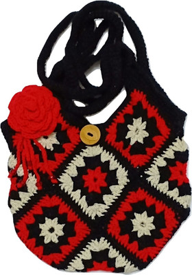 

pari's collection Girls Casual Red, Black Acrylic Sling Bag, Black;red