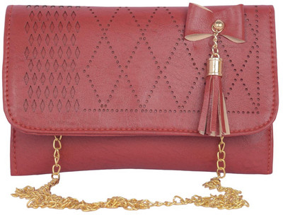 

Aliado Women Casual Maroon Leatherette Sling Bag