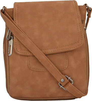 

capreo Women Casual Tan PU Sling Bag
