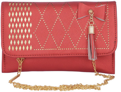 

Aliado Women Evening/Party Maroon Leatherette Sling Bag