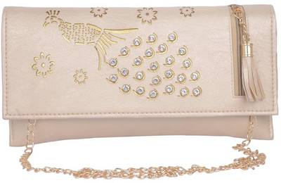 

Aliado Women Casual Gold Leatherette Sling Bag