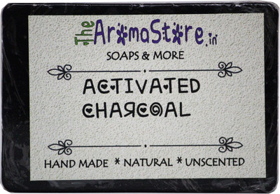 

The Aroma Store Handmade Activated Charcoal Organic Anti-septic Soap, Whitening & Detoxifying,Deep Cleansing Bathing Face & Body Soap Bar for all Type of Skin- for Men, Women, Children(100 g)