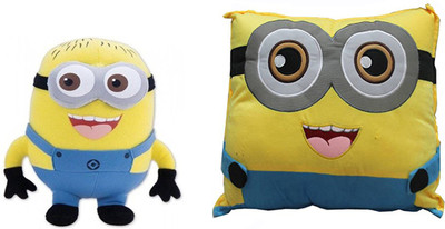 

Marchie's Combo of Minion Soft Toy and Minion pillow Stuffed plus for kid/ Birthday gift for kid 18-inch -45cm … - 45 cm(Multicolor)