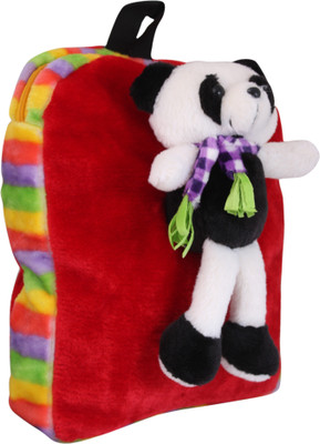 

Tickles Colourful Panda Soft toy bag - 30 cm(Red)