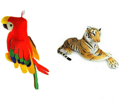 

soniya Enterprises musical parrot-28cm and tiger - 32(Multicolor)