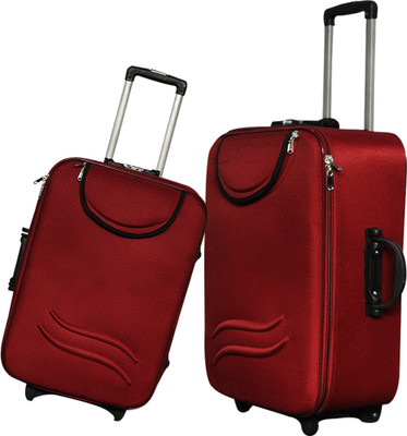 MOFKOF STYLISH MAROON WITH POCKET Expandable Check in Luggage 24 inch