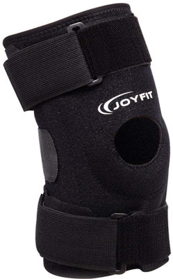 

JoyFit Knee Brace with Open Patella Hinge for Compression, Knee Pain Relief, Gym, Sports, Ligament Injuries, Arthritis, Powerlifting, Jogging, Men & Women Knee Support (Free Size, Black)